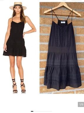Frame Denim Le Lace Tank Dress Black Size Small